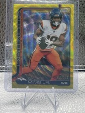 2025 Topps Chrome Football Marvin Mims Jr Yellow Wave /275 Denver Broncos