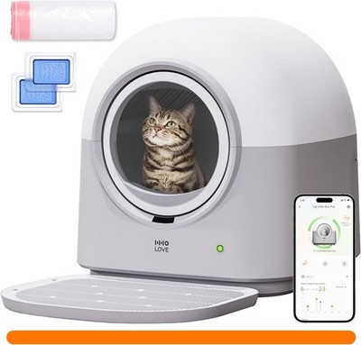 HHOLOVE Self Cleaning Cat Litter Box TY Pro, Extra Lar Open Automatic