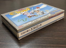 Famicom Used Cassette Legendary Knight Elrond Box With Instruction Manual Japan 