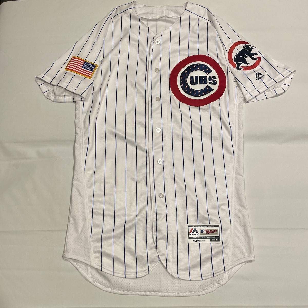 Majestic Authentic Chicago Cubs July 4th Stars & Stripes MLB