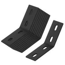 10 Pcs Flush Inside 45 Degree Angle Bracket 3" x 1-1/2" x 3" Slotted Corner B...