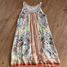 Malvin Kleid mit Perlen Tunikakleid Sommerkleid gelb grün rot