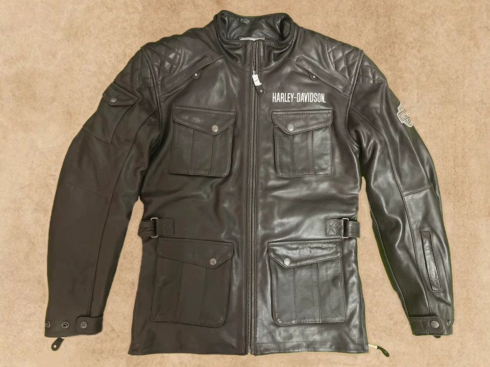 Harley Davidson Jacke / Lederjacke / Motorradjacke ''Messenger 34 CE'' - Bild 4 von 4