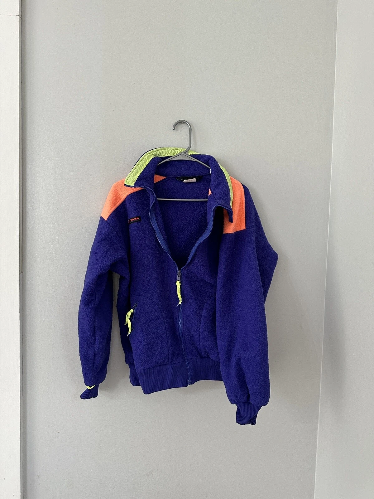 vintage 90s Columbia Fleece Jacket, Size Large Boxy Fit, Fall winter cozy