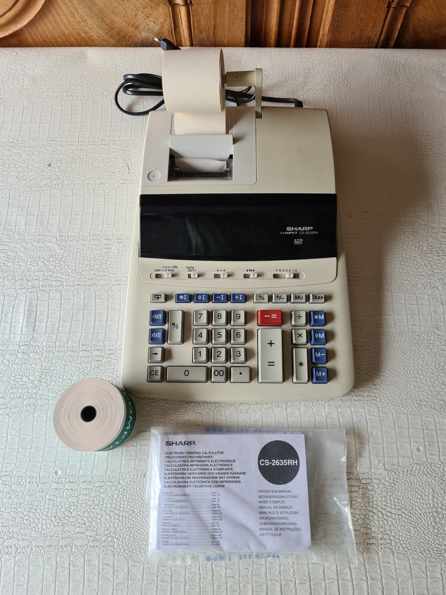 SHARP Calculatrice Imprimante CS-2635RH-GY Electronique Secteur NEUVE