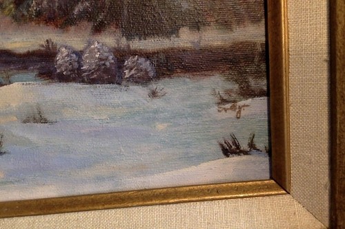 OIL on Canvas Painting Sierra Mountain Valley Landscape Vintage Signed & Framed - Picture 8 of 14