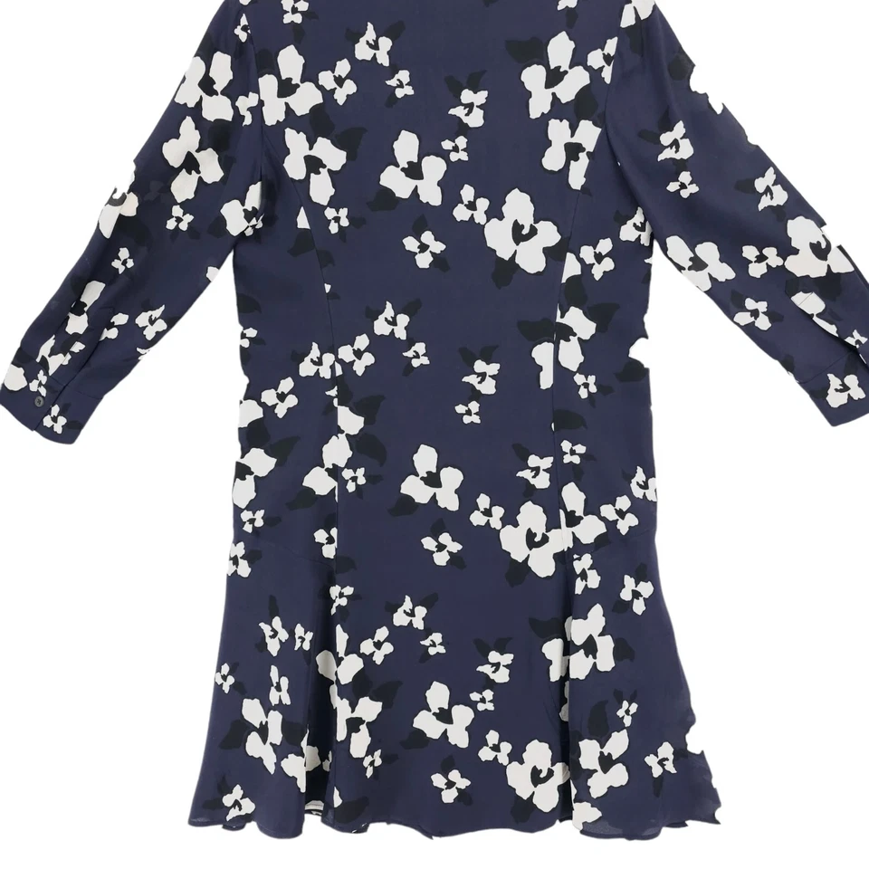 Vestido Floral THEORY 100% Seda Carstán Estampado Otoño Talla 6 Foto 3 de 4