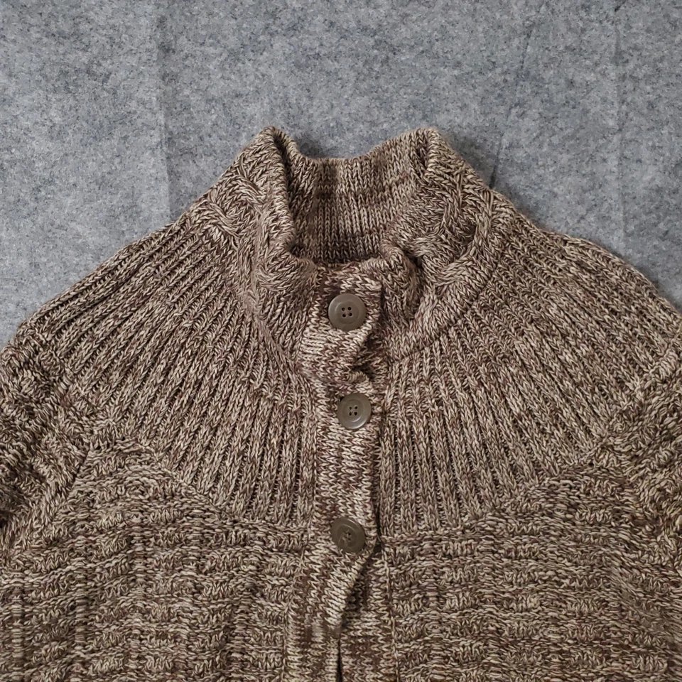 Leo & Nicole длинным рукавом вязаный свитер женщин капот шеи коричневый размер XL большого размера - Изображение 4 из 4