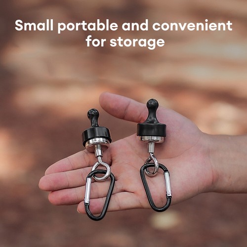 Gancho magnético para acampar fuerte succión separable tienda exterior dosel mosquetón - Imagen 6 de 17