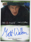 Matthew Walker The X Files Ufos & Aliens Paranormal Script Autograph Card Auto