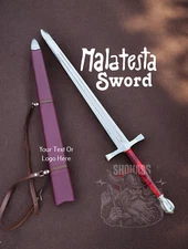 Valiant Armoury Craftsman Series Malatesta Sword, Red Handle Sword with Scabbard