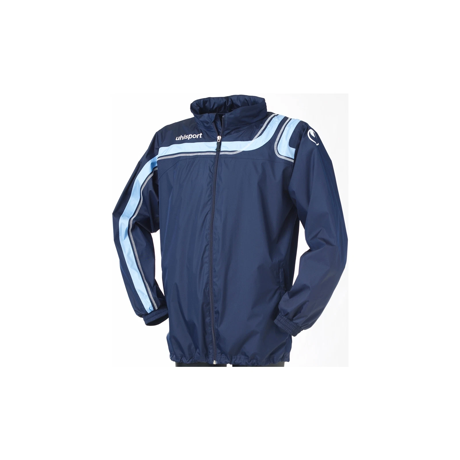 UHLSPORT PROGRESSIV RAIN JACKET - NAVY/SKY/WHITE - SIZE: L