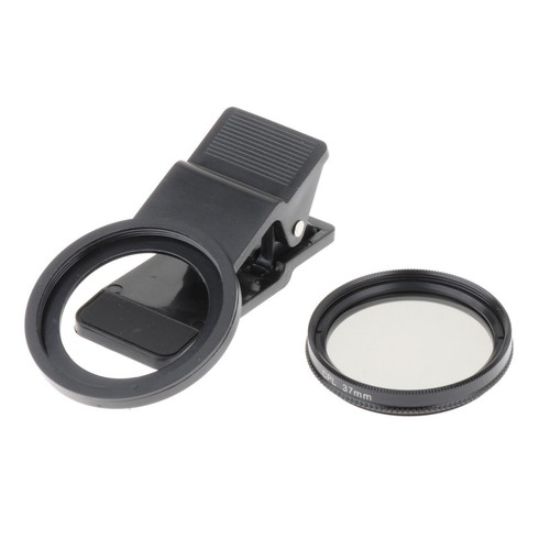 37mm Cell Phone Camera CPL Lens with Clip Universal (Black) Polarized Phone - Picture 9 of 12