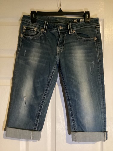 Pantalon Capri Femme Pendleton - Taille 8, Bleu Pervenche, 100% Coton - Occasion Très Bon état