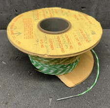 Electrical Cable Single Core 1/0.6mm BY THE METER (Green/White) * SE5299 *
