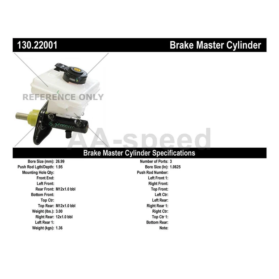 Cilindro maestro de freno para Land Rover Discovery 1999 2000 2001 2002 2003 2004 Foto 3 de 4