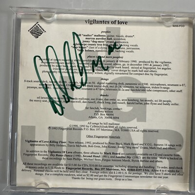 Vigilantes of Love Jugular CD Signed Autographed | eBay