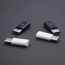 2pcsMicro USB Female to Type C Male Adapter Converter Micro-B to USB-C Connector