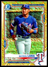 2021 Bowman Chrome Prospects Gold Shimmer Refractors #BCP139 Bayron Lora /50