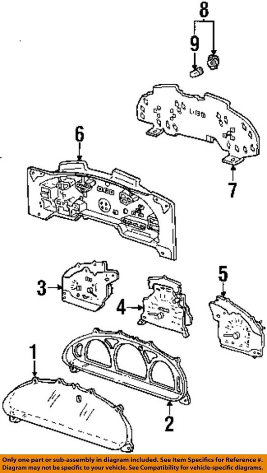 Medidor de velocímetro usado se adapta a: Ford Escort Cluster 2001 MPH exc. CPE sin tacometa Foto 3 de 4