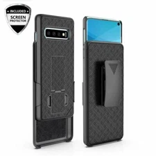 For Samsung Galaxy S10 Case Holster Belt Clip Combo Kickstand View Phone Cover