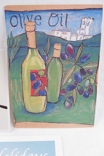 3 Lot POSTKARTEN - Olivenöl von Uleman, Happy Holiday Puppy, blaue Vögel von Hribek - Bild 4 von 5