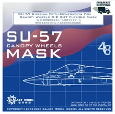 Galaxy C48026 1/48 Su-57 Fighter Canopy Wheels Flexible Mask for Zvezda 4824 HOT