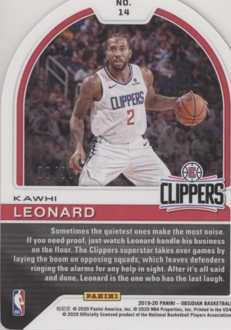 2019-20 Panini Obsidian - Kawhi Leonard #14 for sale | eBay