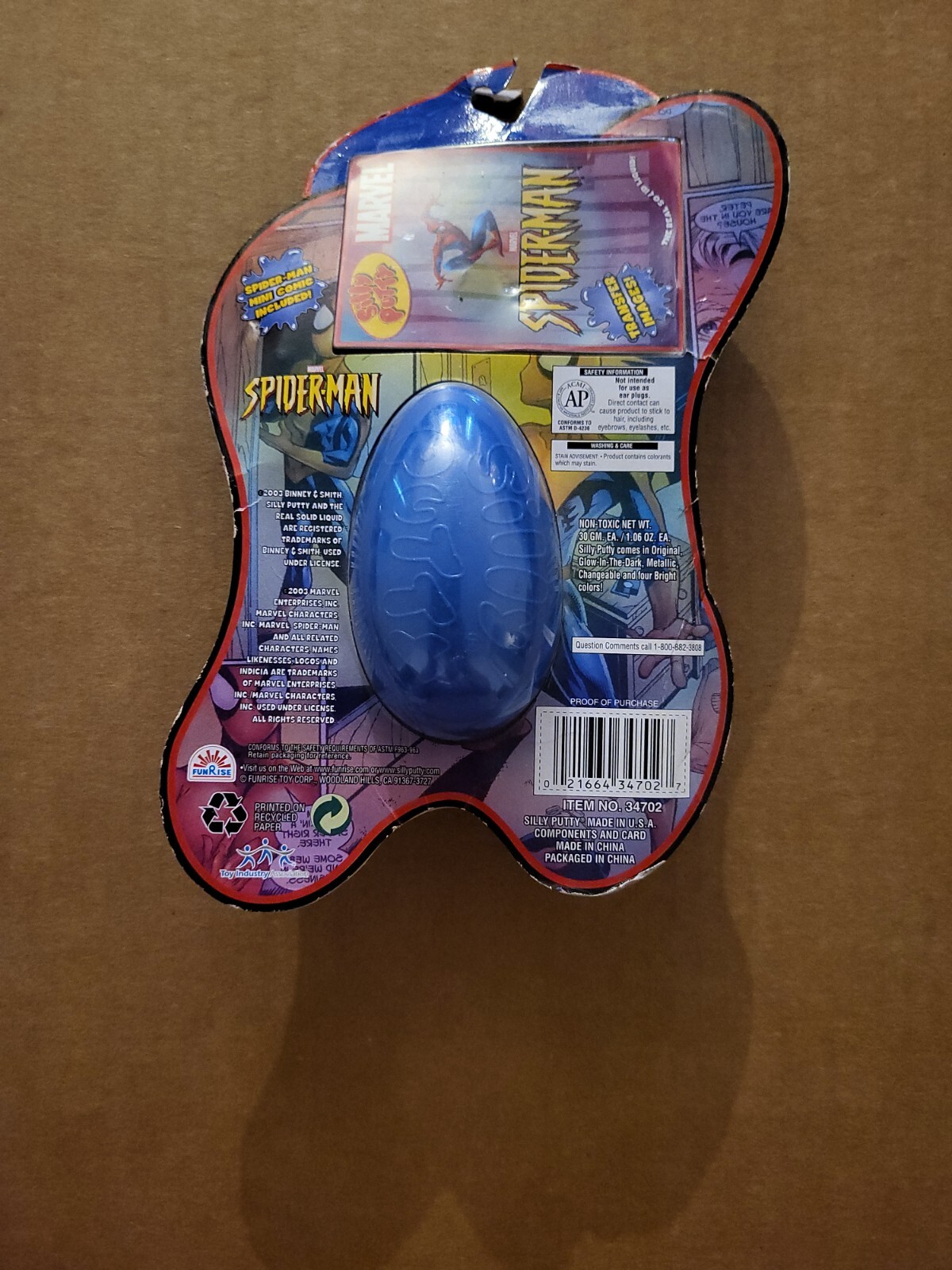 Marvel SpiderMan Silly Putty Comic Book 1997 Binney & Smith eBay