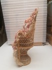 Viintage Small Peach Wicker 17" Diameter Chair with Teddy Bear — photo 2