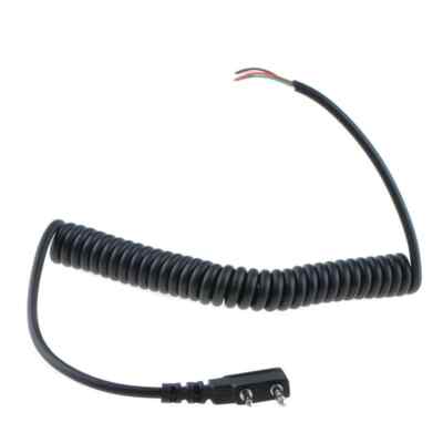 Spring Wire Mic DIY K 2 pin 4 Wire PTT Mic Speaker Replacement Cable Spring Line for ...