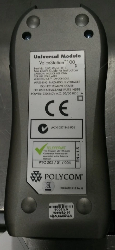 Polycom 2201-06861-013 Rev C VoiceStation 100 Universal Module PSU - FREE SHIP! - Image 2 of 2