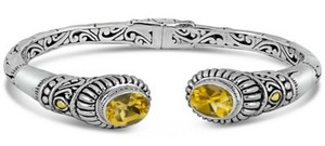 Devata Bali DragonBone Sterling Silver 925 bracelet or 18K Citrine DVK6975CT