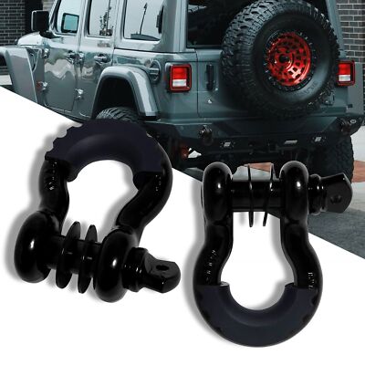 4PCS 3/4" D-Ring Shackle Towing Bow Buckle 4.75t For JEEP SUV - Foto 10