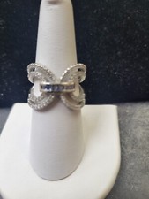 Ladies .925 Sterling Silver Ring Genuine Cubic Zirconia