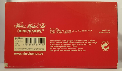 VQ61 Voiture 1/24 LEO MODELS HACHETTE : Alfa Romeo Giulietta Sprint (1 – Jumajo