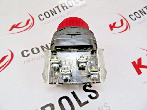 Allen-Bradley 800H-R6A Red Push Button Unit - 第 1/3 張圖片