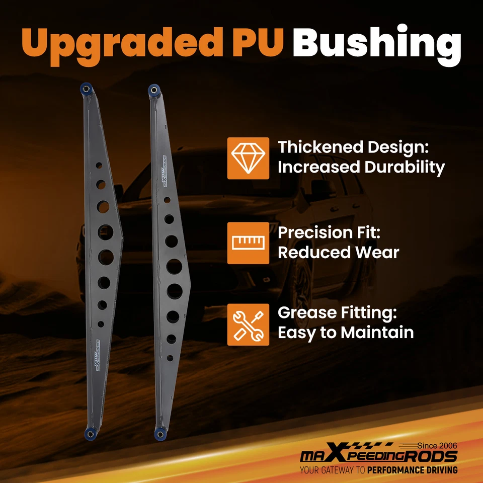 Rear Ladder Traction Bars w/ Mounting Brackets for 1980-1996 Ford F150/F250/F350 - Image 3 of 4