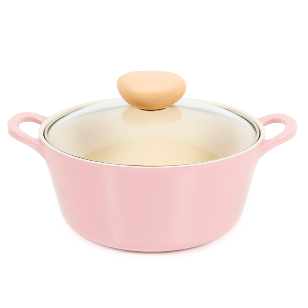 Neoflam Retro 3qt Nonstick Ceramic Coated Casserole Stockpot Dutch Oven with Lid