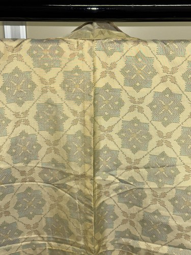 Kimono japonés vintage poliéster blanco tradición cara altura 63,38 pulgadas - Imagen 4 de 23