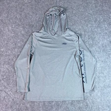 Aftco Hoodie Womens XL Gray Fishing Lightweight Outdoor Pullover