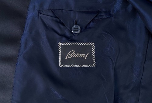 $6995 Brioni "Edward" 100% SIlk Double-Breasted Tuxedo Dinner Jacket, 40R 42R - Picture 12 of 19