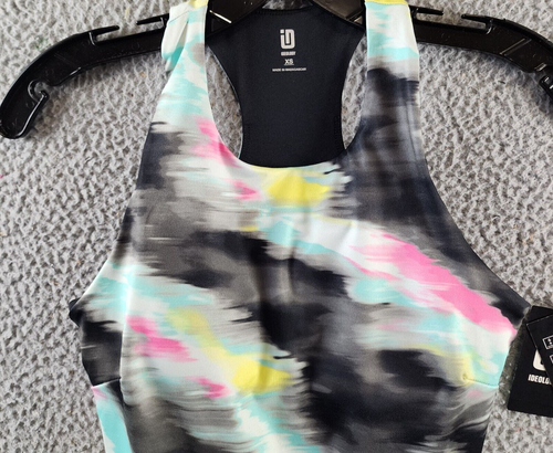 ID Ideology Printed Shelf-Bra Tank Top Women's XS Gray Multi Crew Neck Pullover - Bild 4 von 14
