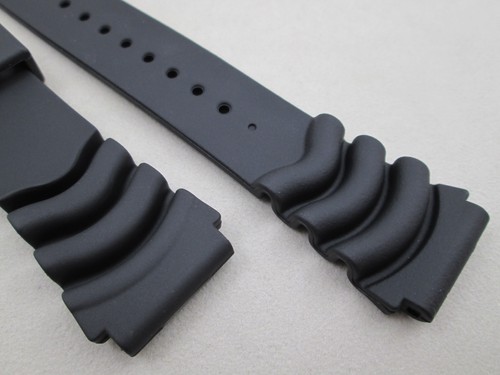22mm lug wave vent dive polyurethane PU rubber watch band strap fits Seiko Z-22 - Picture 4 of 5
