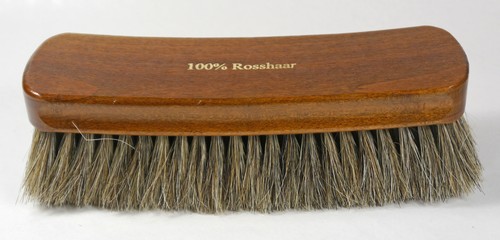XXL polishing brush for high gloss - shoe brush horsehair 40 mm Made in Germany - Picture 3 of 4