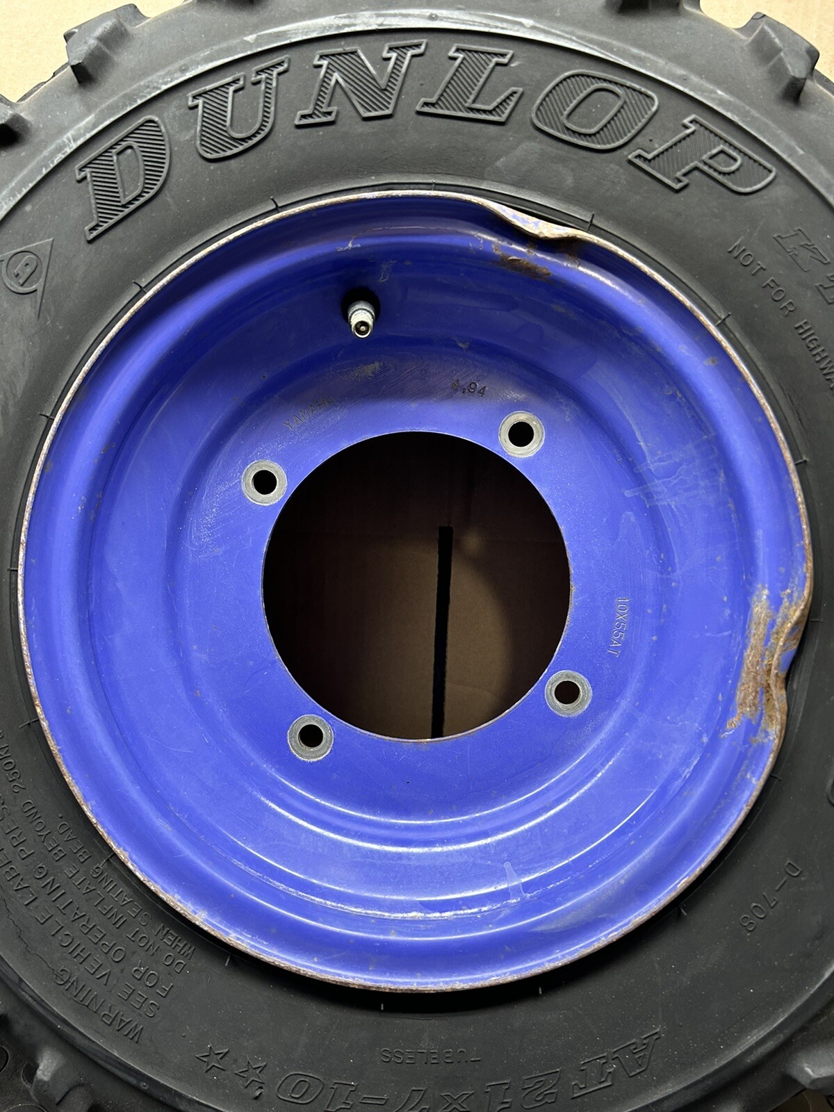 Yamaha Front TIRES STEEL RIMS OEM DID 4x156 Dunlop K894A 21x7x10 BPR eBay