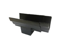 APEX 5"x4" Moulded Gutter Running 4"x3" Outlet with Single Spigot Socket Black