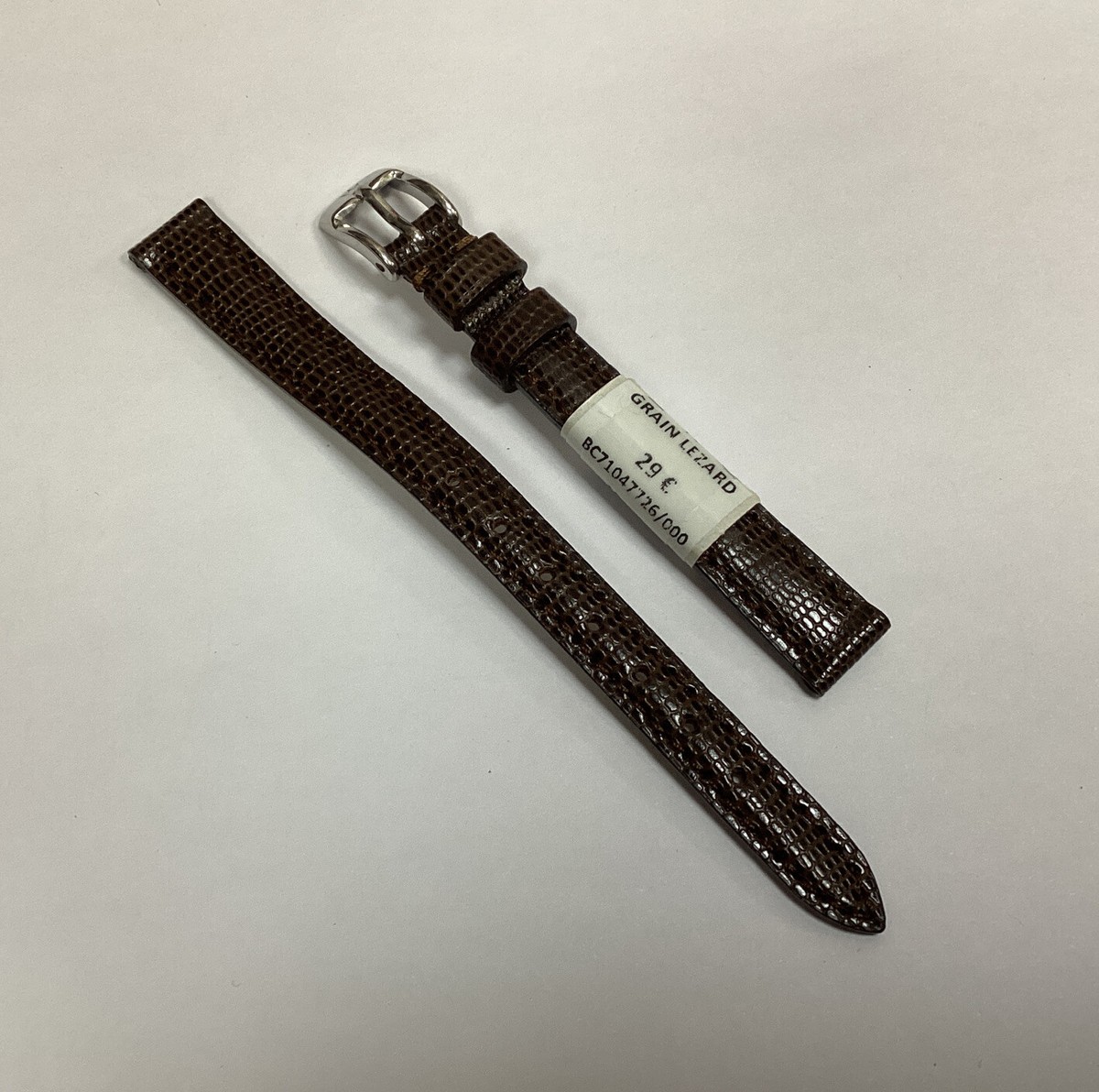 Bracelet De Montre Cuir Veau ZRC - 20mm - Marron Grain Alligator - Fait Main - NEUF