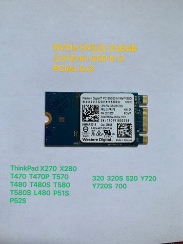 WD PC SN520 NVMe SSD SDAPMUW-512G-1001 512GB M.2 2242 PCIe3x 2 For Lenovo Laptop - Picture 8 of 9