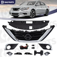 Grille Fog Light Kit Radiator Cover Bumper Bracket For Nissan ALTIMA 2016-2018